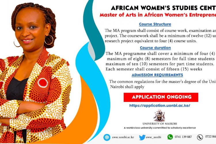 Master of Arts in African Women’s Entrepreneurship (M12)